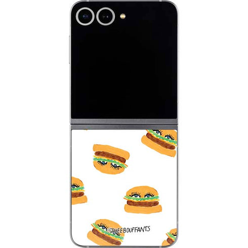 Bouffants and Broken Hearts Cute Burgers Galaxy Z Flip6 Skin